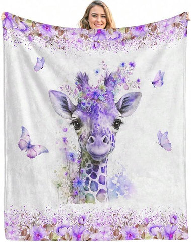 Giraffe Blanket For Women -Throw Blanket For Couch Bed Sofa Inches.Small Blanket, Soft And Skin Friendly, Warm And Cozy.